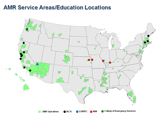 NCTI is located in all regions of the United States offering EMS and medical training.